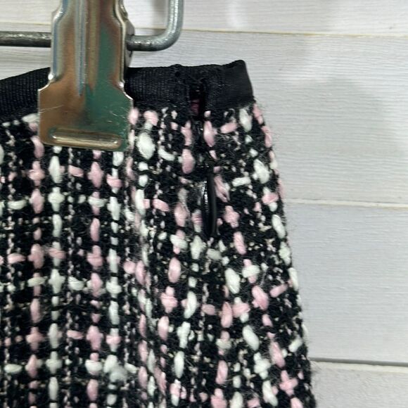 Chico’s Tweed Skirt Size 1 (8) Y2K Lightweight Fringe Trim - Picture 6 of 8